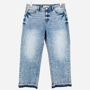 NWOT RM Rebecca Minkoff Women's Cropped Denim Jeans Size 12P Medium‎ Wash Preppy